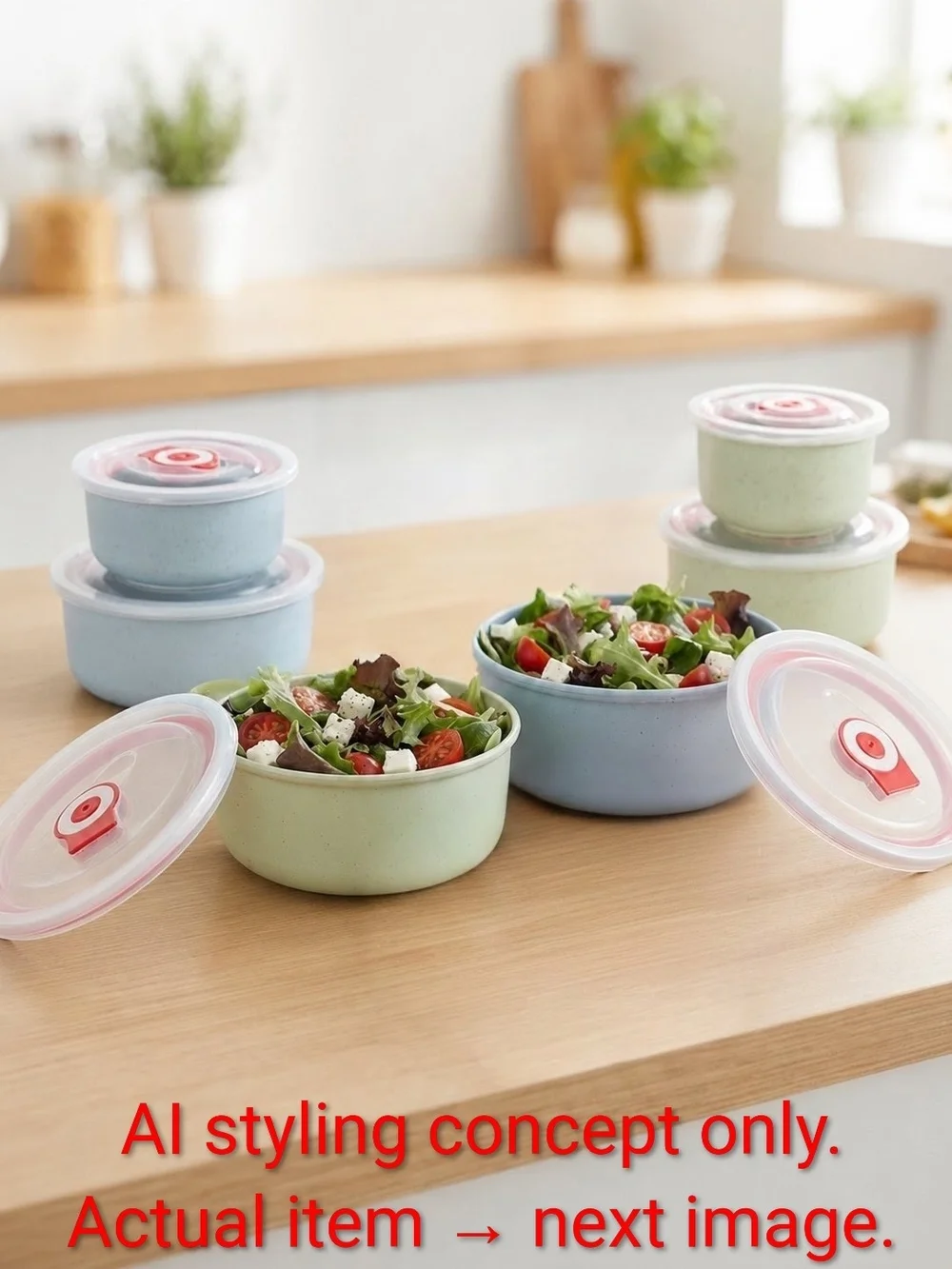 2 Sets of Food Storage Containers 10 oz 17 oz 30 oz